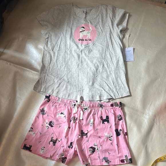 Gray and Pink Kids Pajamas Set - Picture 1 of 7
